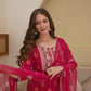 Cotton Embroidered Straight Kurta with Pant & Dupatta
