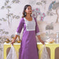 Cotton Blend Embroidered Straight Kurta with Pant & Dupatta