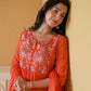 Cotton Embroidered Anarkali Kurta with Pant & Dupatta