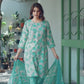 Cotton Blend Foil Printed and Printed Fabric Lace Straight Kurta with Pant & Dupatta