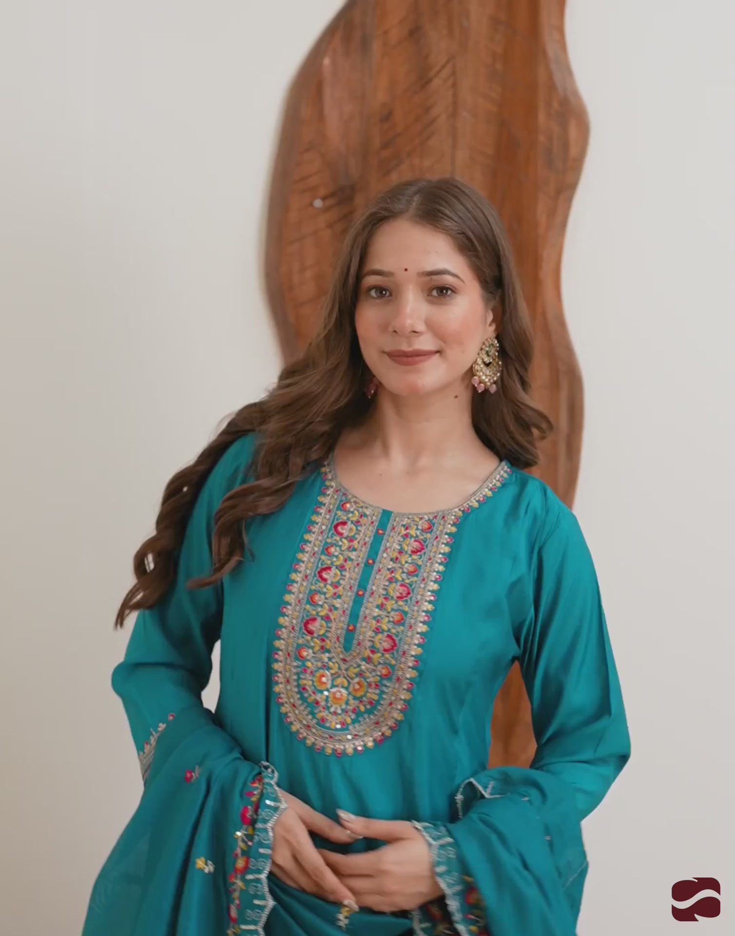 Blue Silk Embroidered Anarkali Kurta Set with Pant and Dupatta for Women Festive Wear under 1299