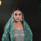 Silk Blend Embroidered Straight Kurta with Pant & Dupatta