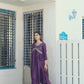 Silk Blend Sequence Embroidery Work and Gota Lace Alia Cut Kurta with Pant & Dupatta