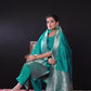 Silk Blend Jacquard Work Straight Kurta with Pant & Dupatta