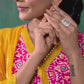 Pink Cotton Printed Anarkali Kurta Set with Pant and Dupatta Casual Wear