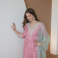 Silk Embroidered Straight Kurta with Pant & Dupatta
