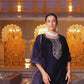 Velvet Sequins, Embroidery and Gota Lace Straight Kurta with Pant & Dupatta