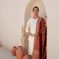Silk Blend Gota Lace Straight Kurta with Pant & Dupatta