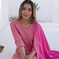 Cotton Weaving A-Line Kurta with Pant & Dupatta