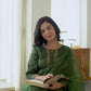 Silk Blend Embroidery, Sequins Work and Embroidery Lace Straight Kurta with Pant & Dupatta