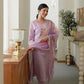 Silk Embroidered Straight Kurta with Pant & Dupatta