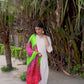 Cotton Blend Gota Lace Straight Kurta with Pant & Dupatta
