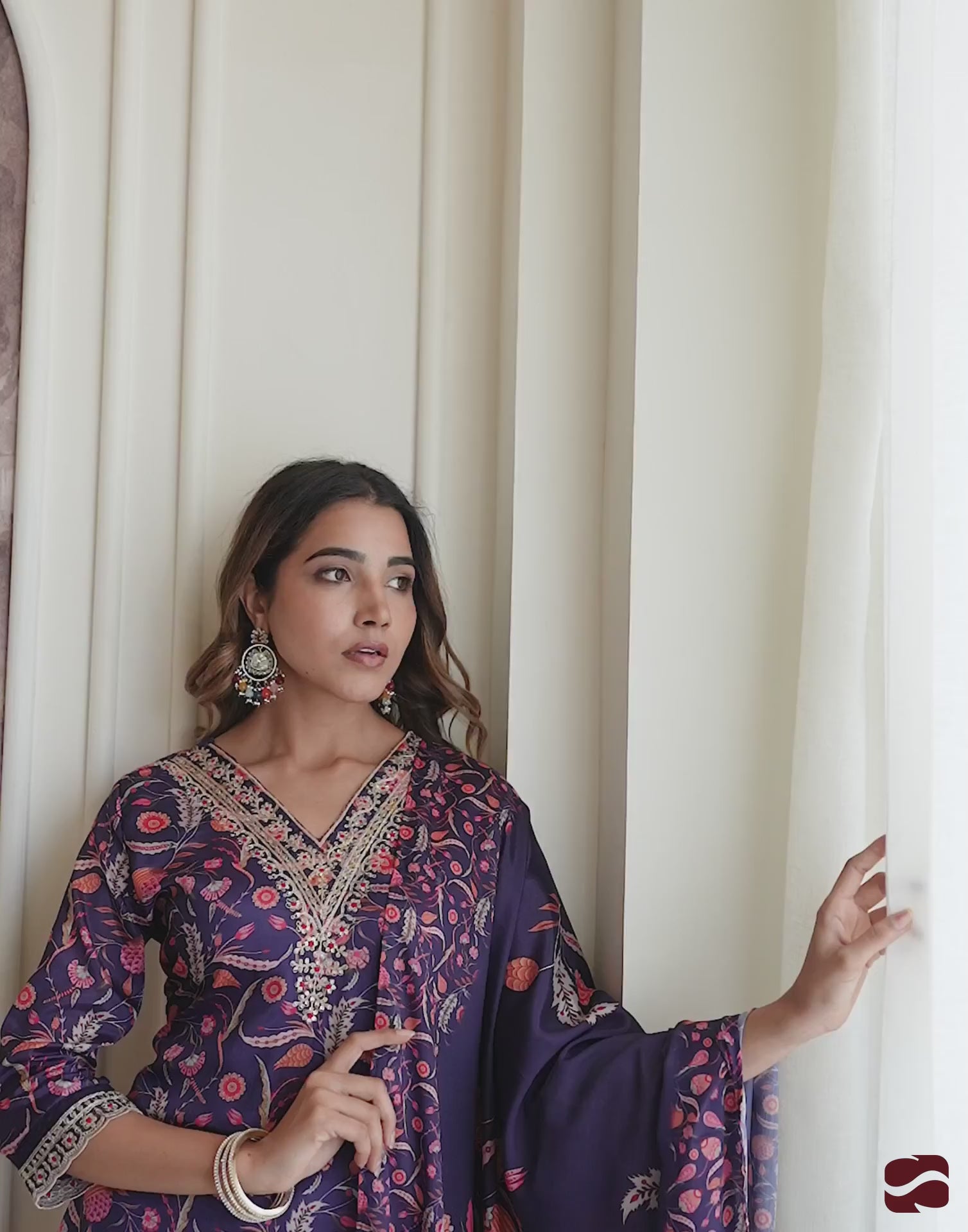 Blue Cotton Printed Straight Kurta Set with Pant & Dupatta for Women under 1299