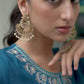 Cotton Blend Embroidered Straight Kurta with Pant & Dupatta