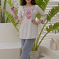 Cotton Embroidered Straight Kurti