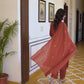 Cotton Embroidery and Sequins Work, Embroidery Lace Straight Kurta with Pant & Dupatta