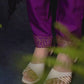 Cotton Blend Sequence Embroidery, Foil Print and Gota Lace Straight Kurta with Pant & Dupatta