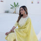 Cotton Embroidery and Mirror Work A-Line Kurta with Pant & Dupatta