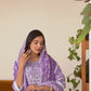 Cotton Embroidery and Sequin Work Anarkali Kurta with Pant & Dupatta
