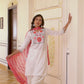 Cotton Embroidered Straight Kurta with Pant & Dupatta