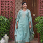 Cotton Woven Design Straight Kurta with Pant & Dupatta