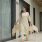 Silk Blend Embroidered Straight Kurta with Pant & Dupatta