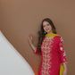 Cotton Blend Embroidered Straight Kurta with Pant & Dupatta