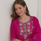 Silk Embroidered Straight Kurta with Pant & Dupatta
