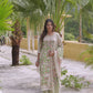 Cotton Anarkali Printed Round Neck Kurta with Pant & Dupatta