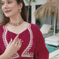 Cotton Embroidered Anarkali Kurta with Pant & Dupatta
