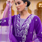 Velvet Sequins, Embroidery and Embroidery Lace Straight Kurta with Pant & Dupatta
