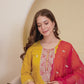 Silk Blend Embroidered Straight Kurta with Pant & Dupatta
