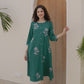 Cotton Embroidered Straight Kurti