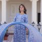 Cotton Printed A-Line Kurta with Pant & Dupatta