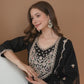 Silk Embroidered Straight Kurta with Pant & Dupatta