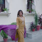 Cotton Blend Embroidered Straight Kurta with Pant & Dupatta