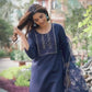 Stylish Blue Straight Kurta Pant and Dupatta for Women