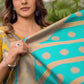 Silk Blend Jacquard Work Straight Kurta with Pant & Dupatta