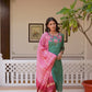 Silk Embroidery Work Straight Kurta with Pant & Dupatta