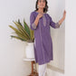 Silk Embroidered Straight Kurti