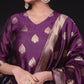 Silk Blend Jacquard Work Straight Kurta with Pant & Dupatta