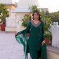 Silk Blend Sequins, Embroidery and Lace Straight Kurta with Pant & Dupatta