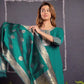 Cotton Blend Sequence Embroidery, Foil Print and Lace Straight Kurta with Pant & Dupatta