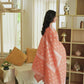 Orange Cotton Woven Straight Kurta Set with Pant & Dupatta under 1250 