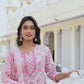 Cotton Printed A-Line Kurta with Pant & Dupatta