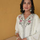 Silk Blend Embroidered Straight Kurta with Pant & Dupatta