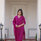 Cotton Woven Design A-Line Kurta with Pant & Dupatta