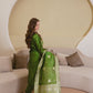 Silk Blend Woven Straight Kurta with Pant & Dupatta