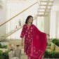Red Cotton Printed Straight Kurta Set with Pant & Dupatta for Wome Casual & Daily Wear Floral Design Under 799