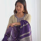 Silk Blend Sequence Embrodery Straight Kurta with Pant & Dupatta